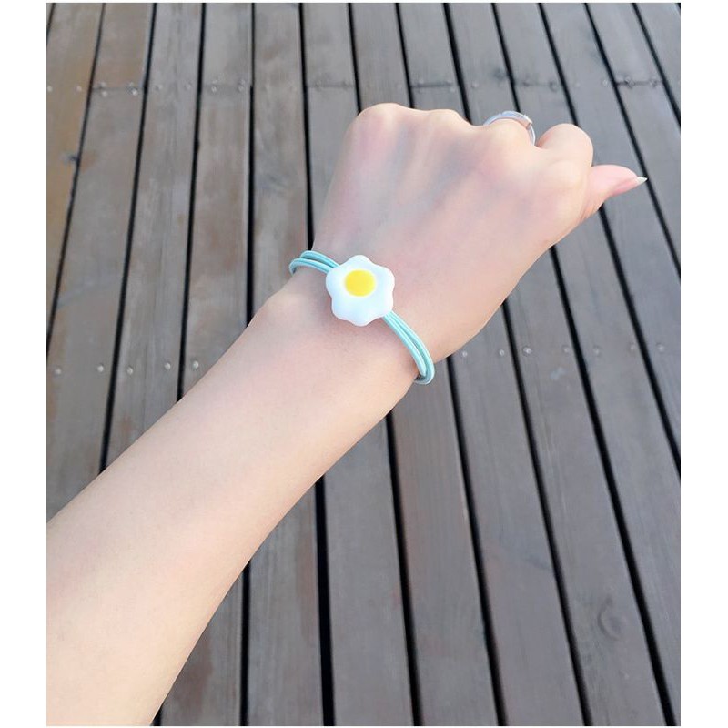 [Giá tốt] Dây thun cột tóc hình trứng ốp la dễ thương (5 màu)