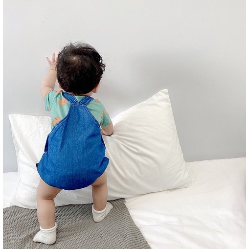 Áo Liền Quần Tay Ngắn In Hình Dễ Thương Thời Trang Cho Bé