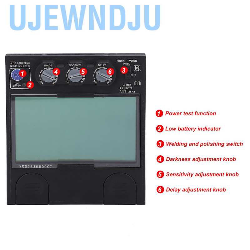 Ujewndju Automatic Charging Professional Accurate Welding Lens  Eco‑Friendly Auto for Outdoor