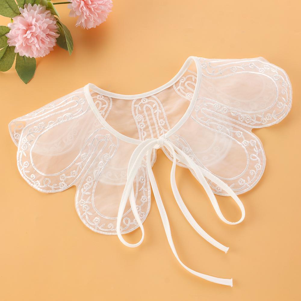 Cổ Áo Ren Giả Thêu Họa Tiết Đa Năng Thời Trang Cho Nữ