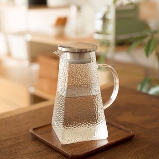 Bộ bình cốc thủy tinh cao cấp, bình đáy vuông 1800ml