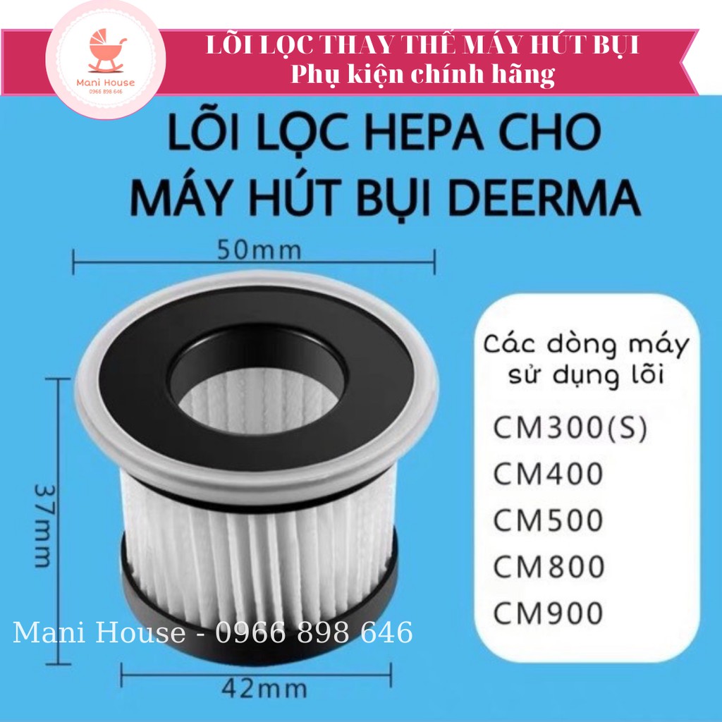 Lõi lọc Hepa thay thế cho máy hút hút bụi Deerma CM800, CM300(S), CM400, CM500, CM900