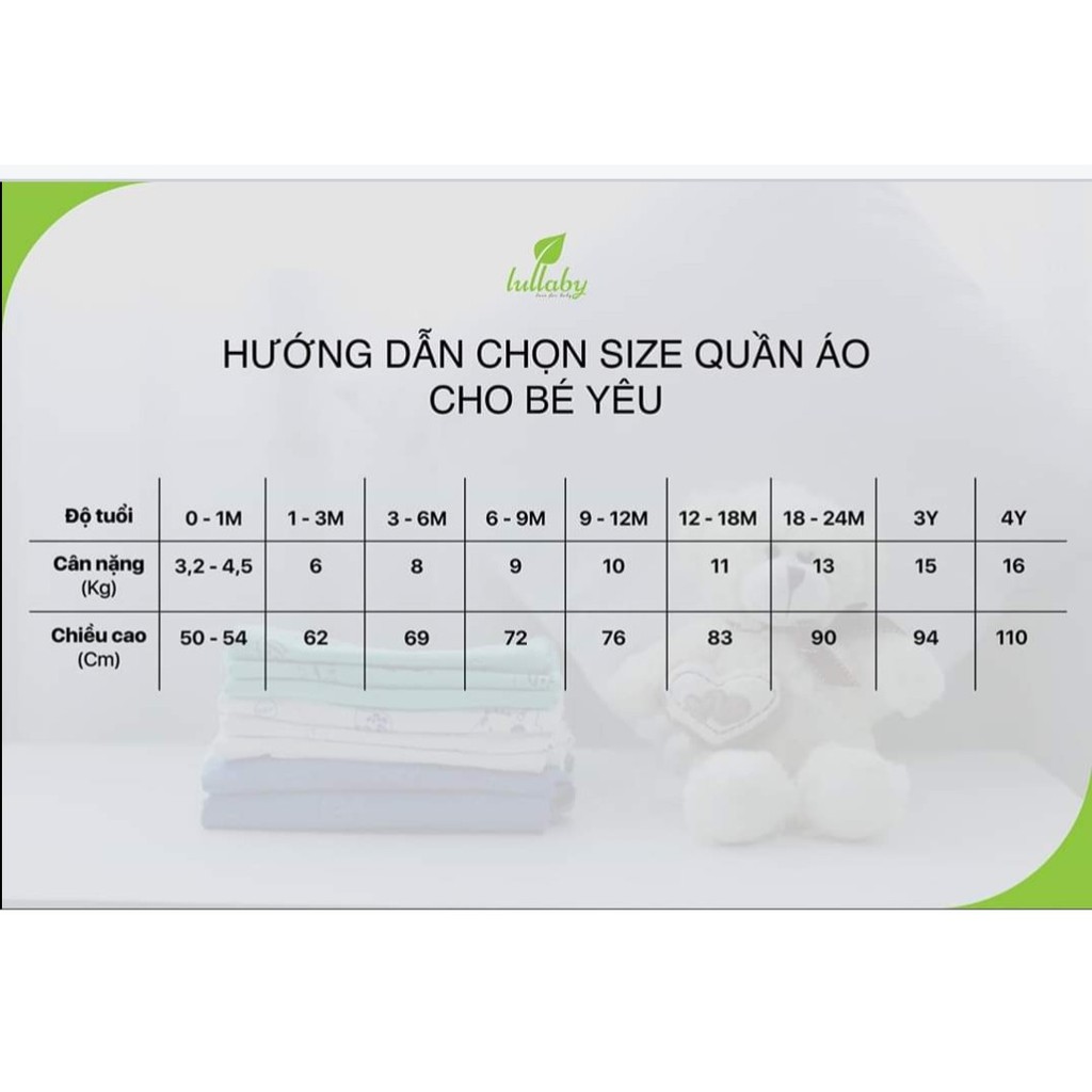 Lullaby. Bộ dài cotton new mềm mịn, giá rẻ NH96B