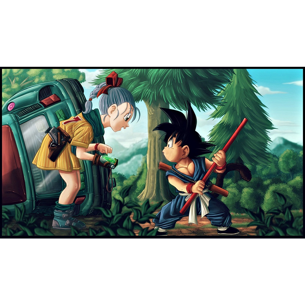 Poster A3 dán tường Anime, decal 30x42 trang trí có keo Dragon Ball Wallpapers 1