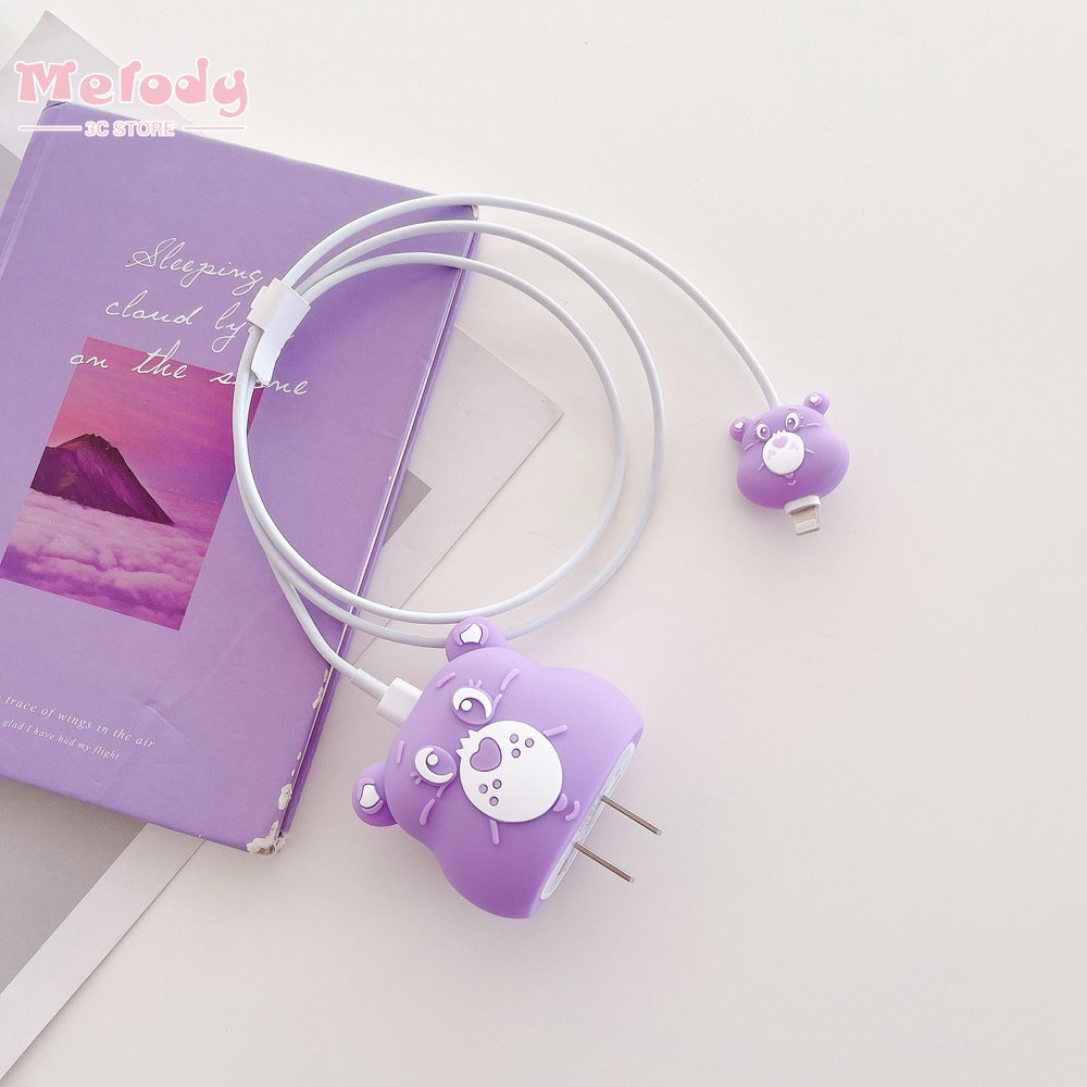 Vỏ bảo vệ hộp đựng tai nghe không dây bằng silicon hình hoạt hình đáng yêu 20W