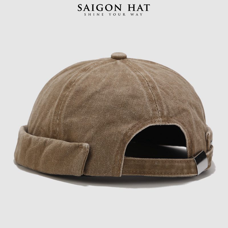 Mũ nón tròn miki hat nam nữ không vành jean wash form đẹp beanie phong cách vitage retro SAIGON HAT
