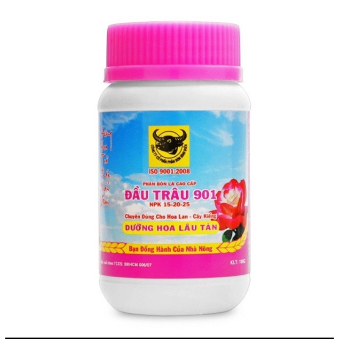 Phân bón NPK đầu trâu 901 - dưỡng hoa, đẹp quả, to củ, xanh lá