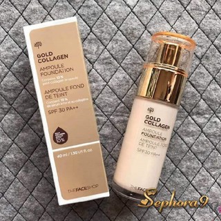 Kem nền chống não hóa TFS Gold Collagen Ampoule Foundation The Face Shop SPF 30 PA++ 40ml