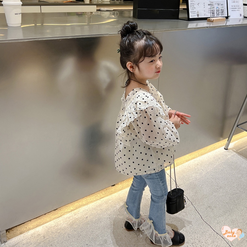 Set Áo Jeans Dài Tay + Áo Khoác Jeans Dài Tay Phong Cách Châu Âu Cho Bé Gái 2-12 Tuổi