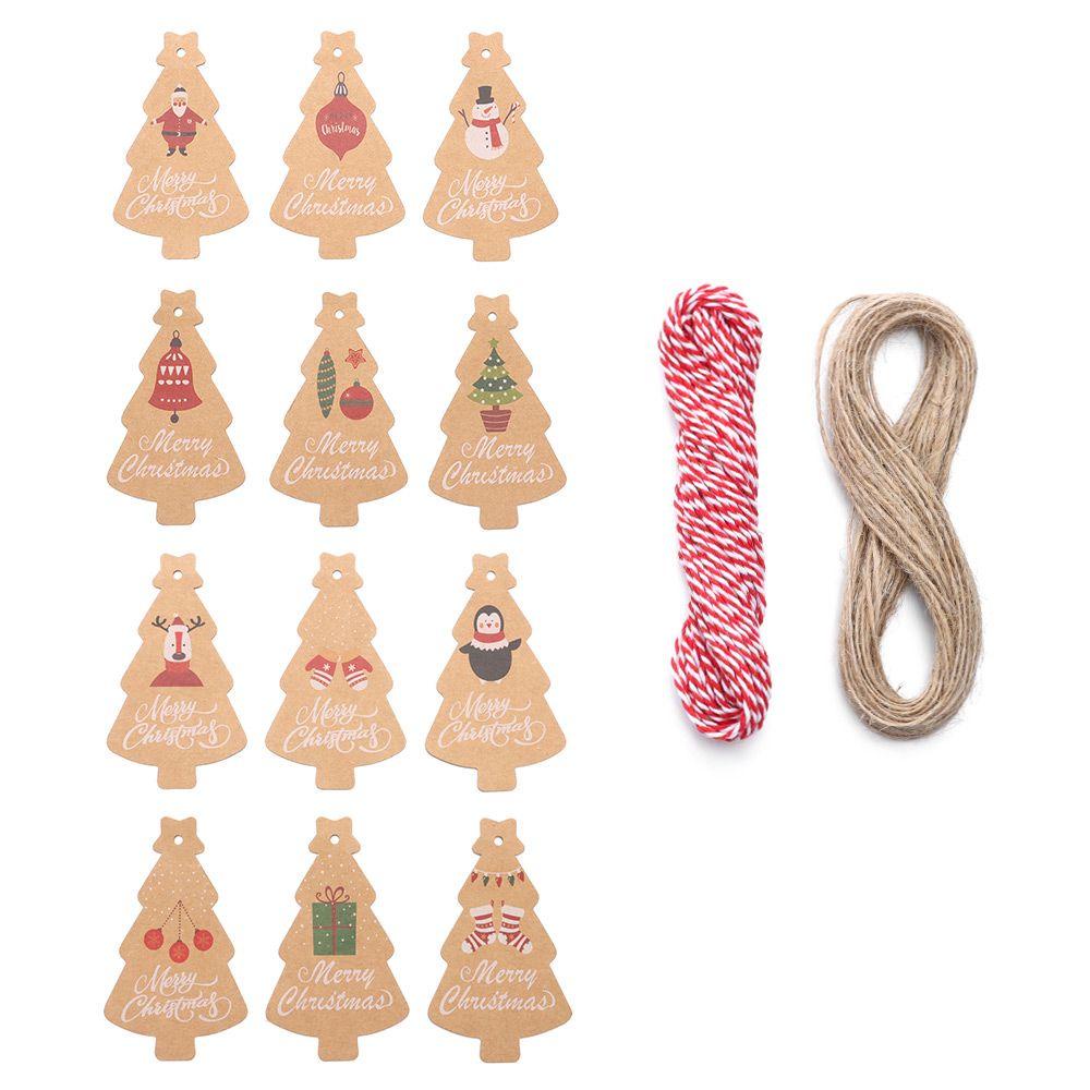 JONYE Set 120 Thẻ Giấy Hình Ông Già Noel Trang Trí Giáng Sinh