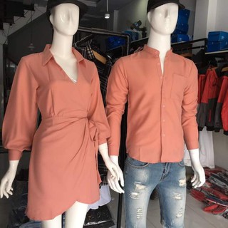 Áo váy sơ mi đôi, đồ đôi ( kèm hình thật và feedback khách)
