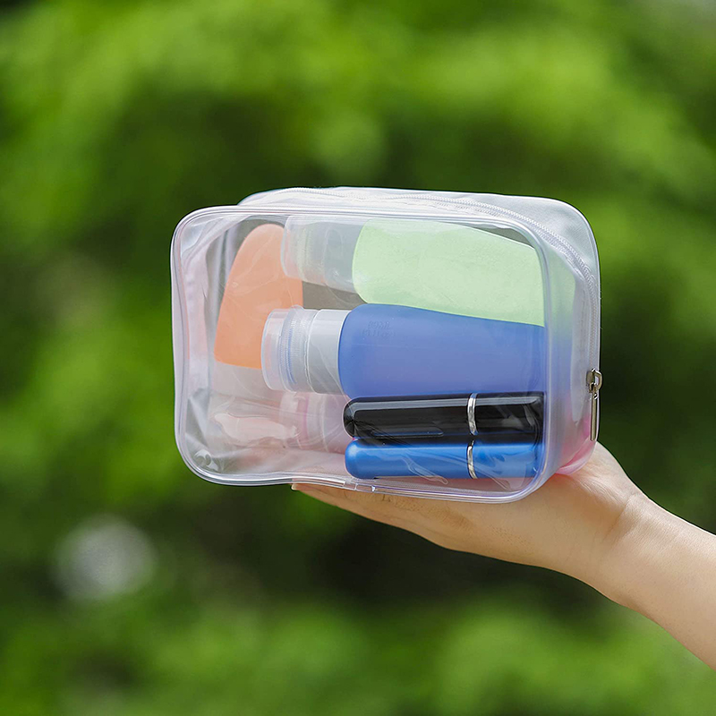 Túi Đựng Mỹ Phẩm Bằng Nhựa Pvc Trong Suốt Khóa Kéo Tiện Dụng