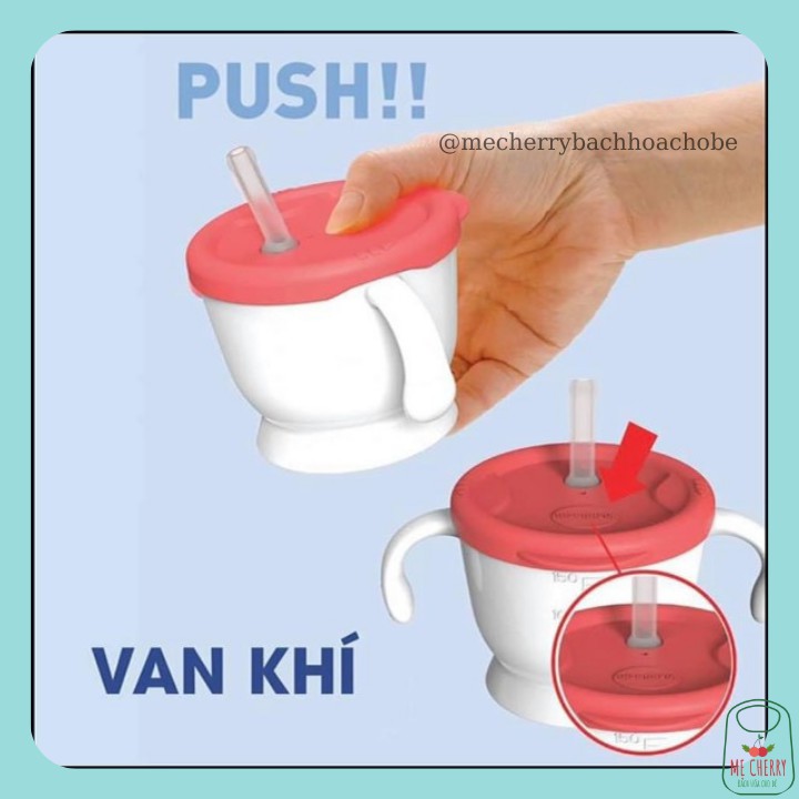 Cốc tập hút cho bé KICHI 150ml 3 giai đoạn cho bé từ 6 tháng