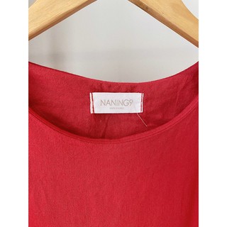 Váy linen trơn dáng suông Hàn quốc second hand
