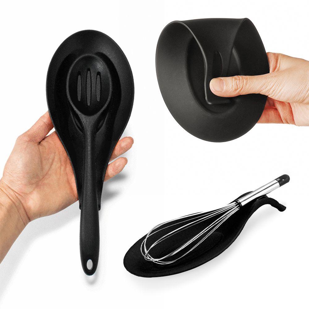 Giá Đỡ Muỗng / Nắp Nồi Bằng Silicon Tiện Dụng Cho Nhà Bếp