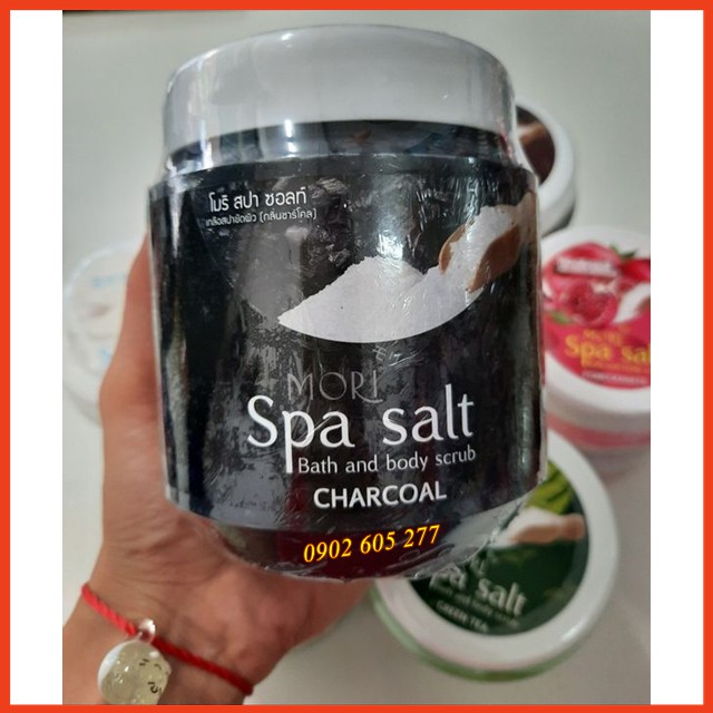 [Hàng chính hãng] Muối Tắm Tẩy Tế Bào Chết Mori Than Hoạt Tính Salt Bath & Body Scrub Thái Lan