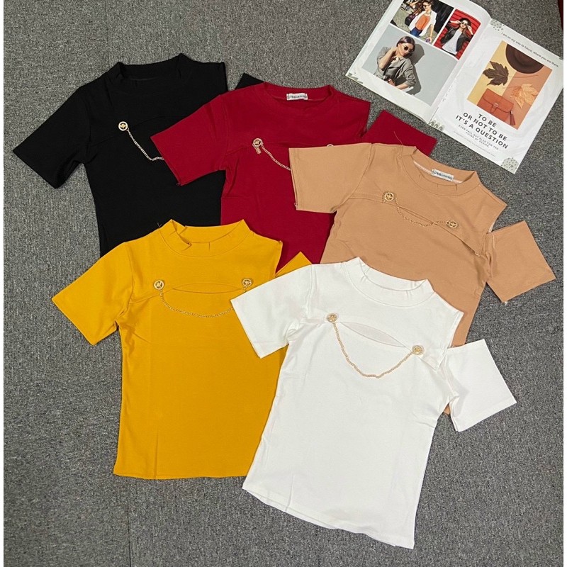 Áo cotton khoét ngực cài xích cực xinh [HOT NHẤT] chất siêu xịn