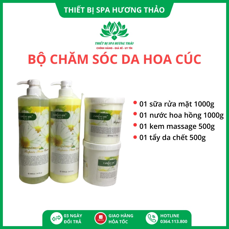 Bộ chăm sóc da hoa cúc cho Spa