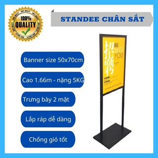 Standee chân sắt ngoài trời lắp ráp dễ dàng