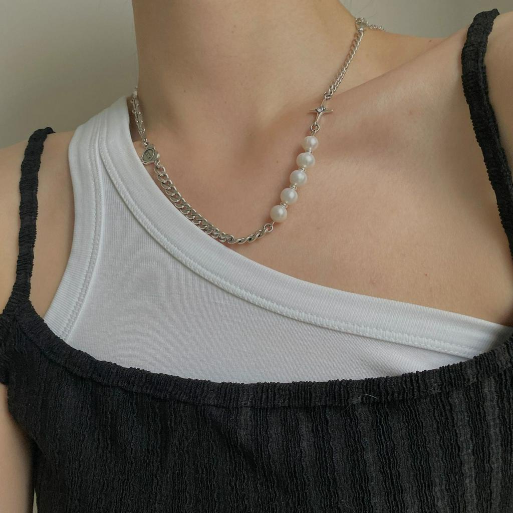 Dây chuyền phối hạt ngọc trai nhân tạo thời trang dành cho nữ