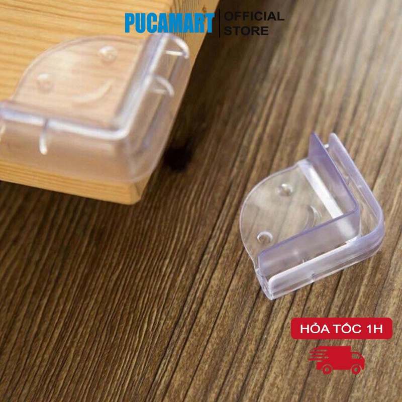 Combo 4 Bịt Góc Bàn Silicon PUCA, Bịt Góc Cạnh An Toàn Cho Bé Vui Chơi