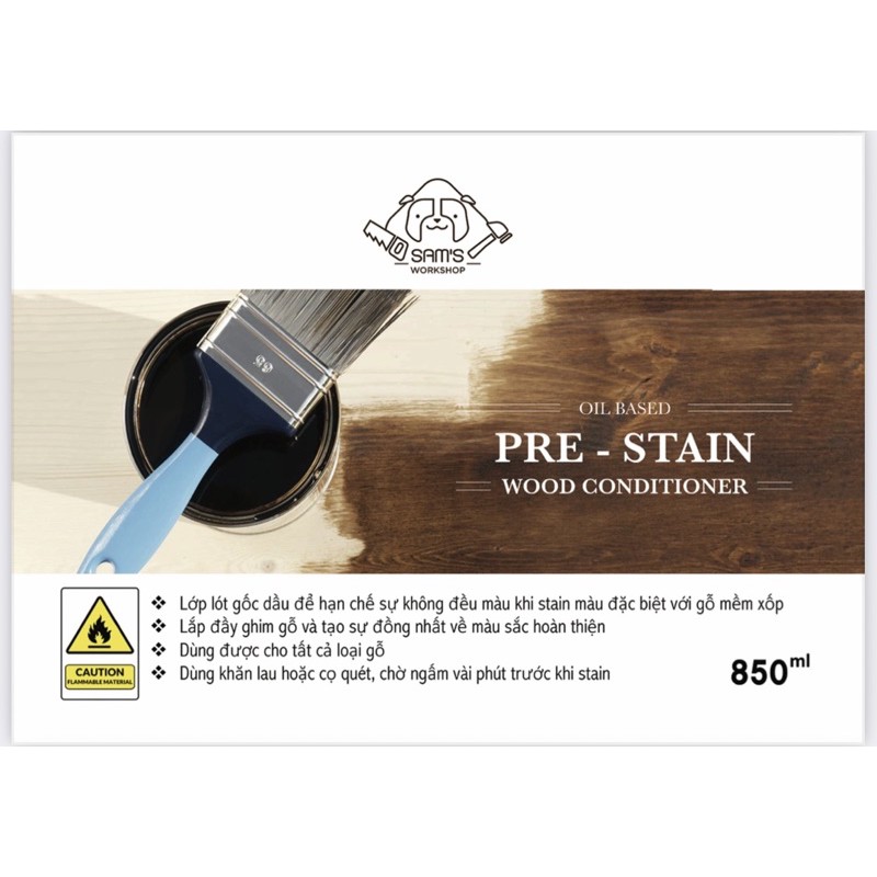 Pre-Stain Wood Conditioner - Dầu lót Stain màu