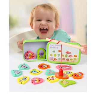Bộ đồ chơi câu cá bằng gỗ gắn nam châm cho bé