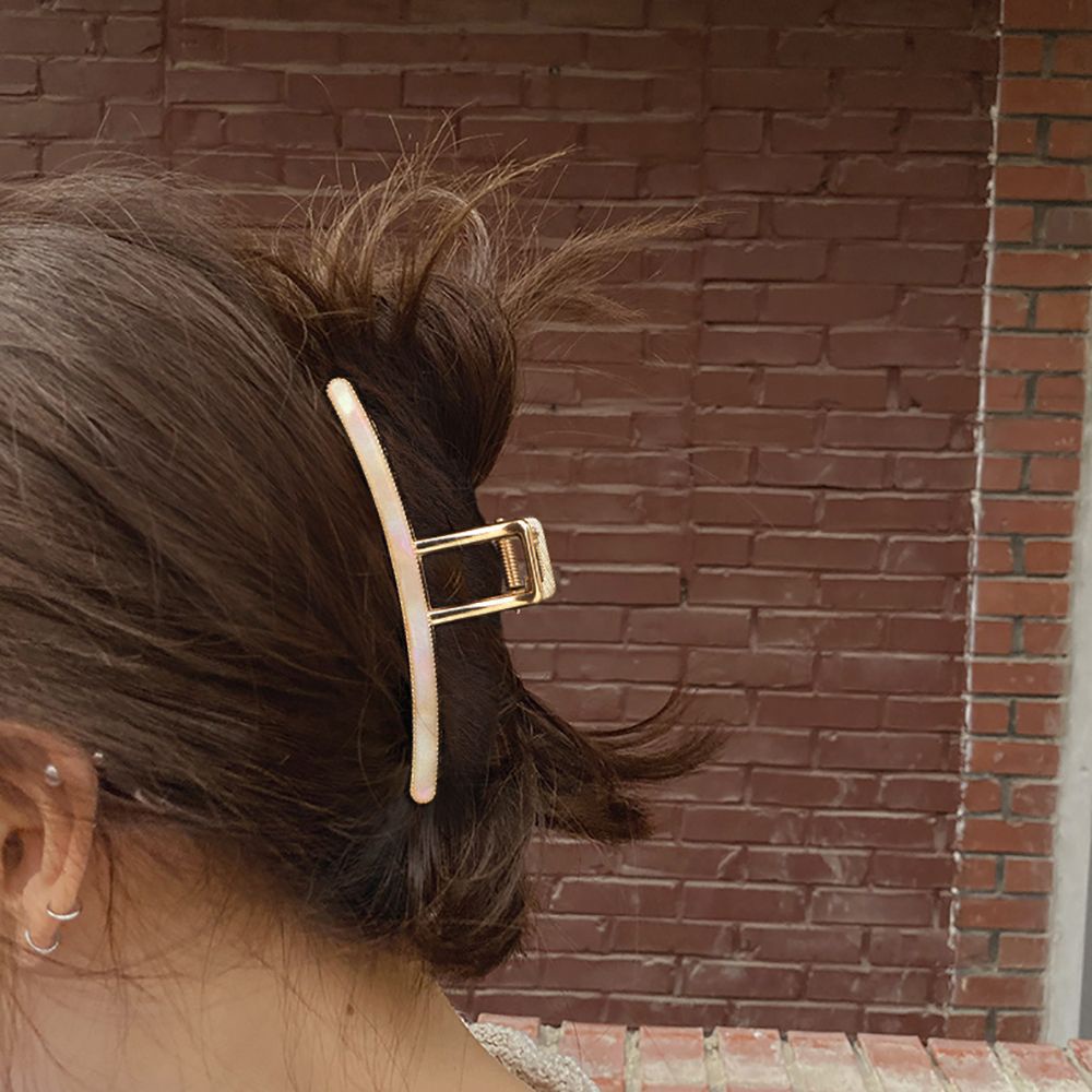 Kẹp tóc bằng hợp kim cỡ lớn phong cách Hàn Quốc tinh tế thời trang cho nữ