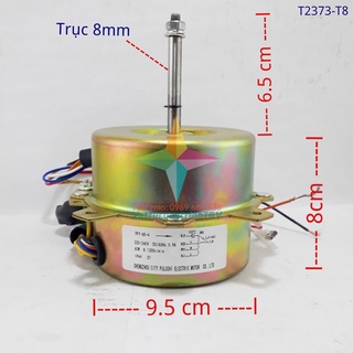 Motor vỏ vàng 220V-60W, trục 8mm, ngược chiều thay thế cho quạt điều hòa hơi nước