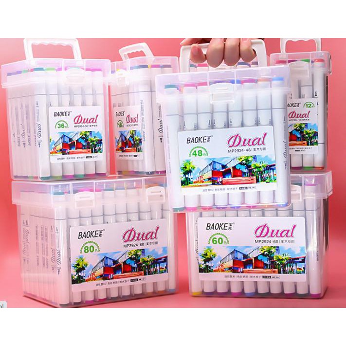 Bút Màu Dạ Marker Bao Ke Dual Cao Cấp 2 Đầu [ BẢO HÀNH 1 ĐỔI 1]