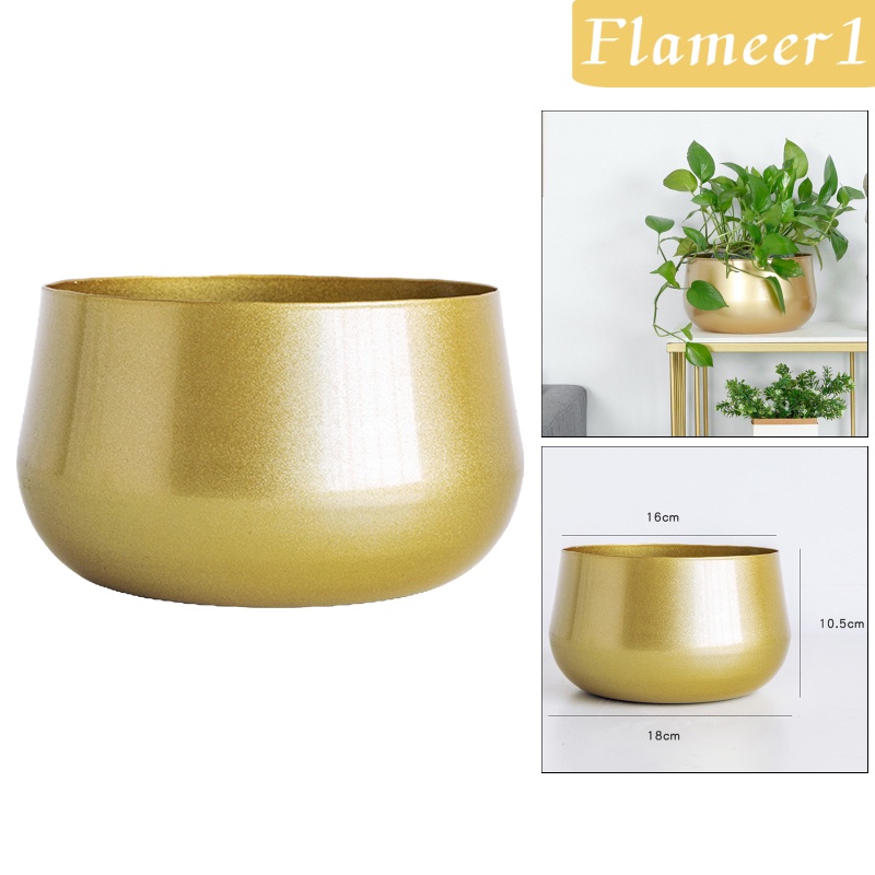 [Flameameer1] Chậu Trồng Cây Bằng Đồng Thau Có Lỗ Thoát Nước