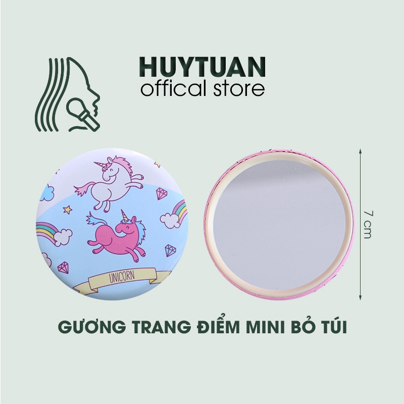 Gương tròn mini đáng yêu Hàn Quốc bỏ túi - Gương soi nhỏ cầm tay di động họa tiết xinh xắn (GM01)