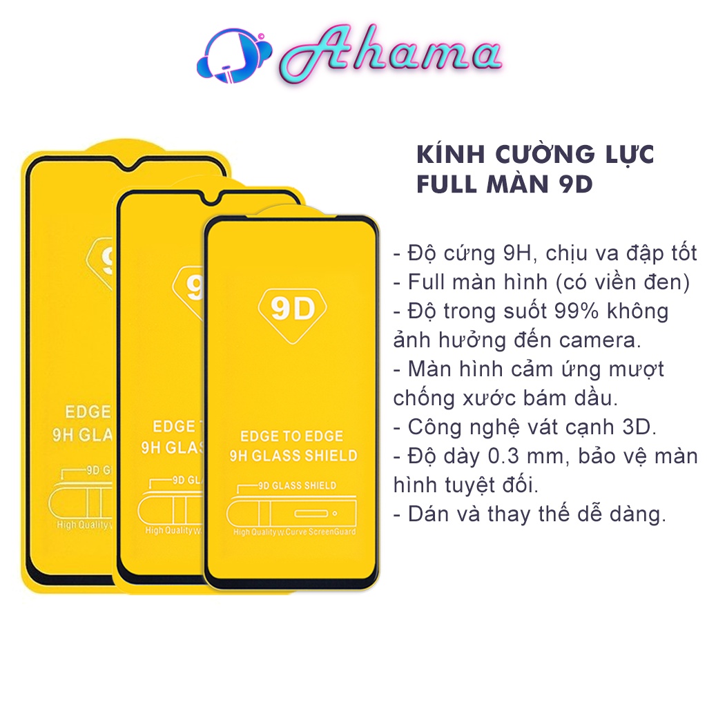 Kính cường lực  Realme C1 C2 C3 C3i full màn độ bên cao chống trầy xước rơi vỡ màn hình tặng kèm khăn lau