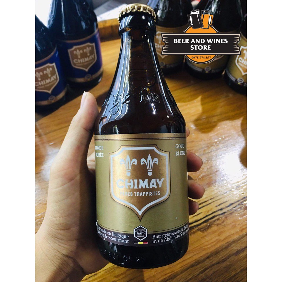 [MUA TẠI ĐÀ NẴNG - FREE SHIP] Bia Chimay vàng 4,8% - Bỉ - 330ml/chai - thùng 12 chai