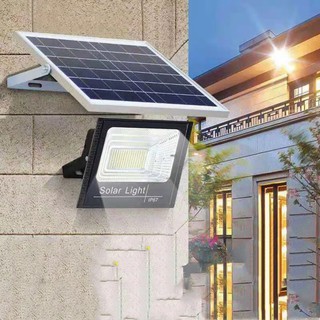 Đèn led năng lượng mặt trời - đèn pha năng lượng mặt trời ngoài trời 60w- kèm điều khiển từ xa 60w