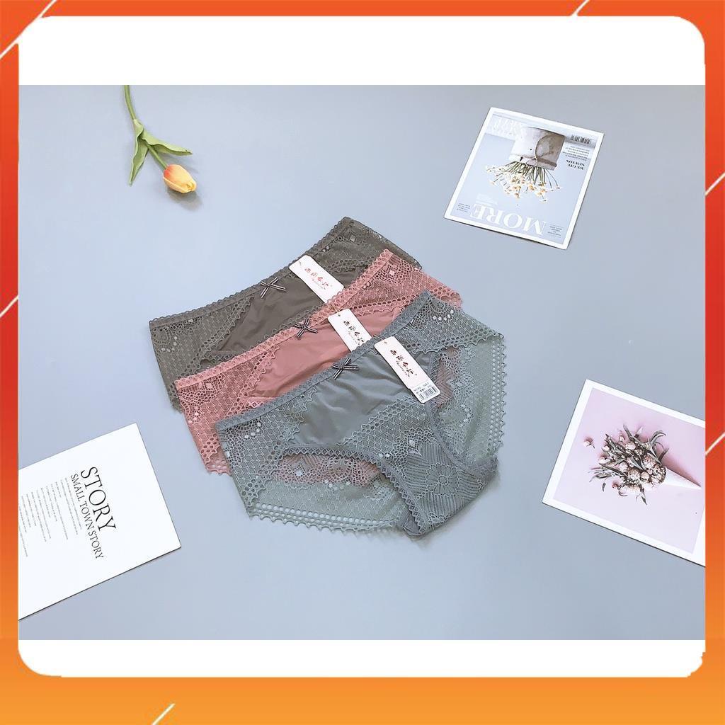 Quần lót nữ su lạnh cao cấp nhẹ tênh thoáng mát mix ren siêu xinh Q2918