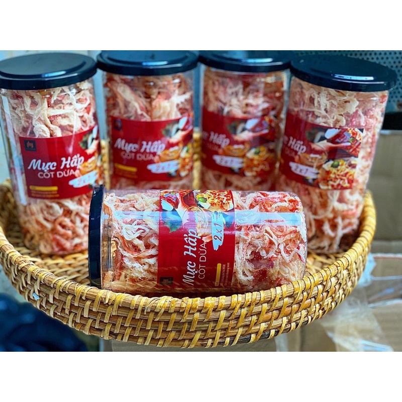 Mực xé sợi hấp nước dừa 250g