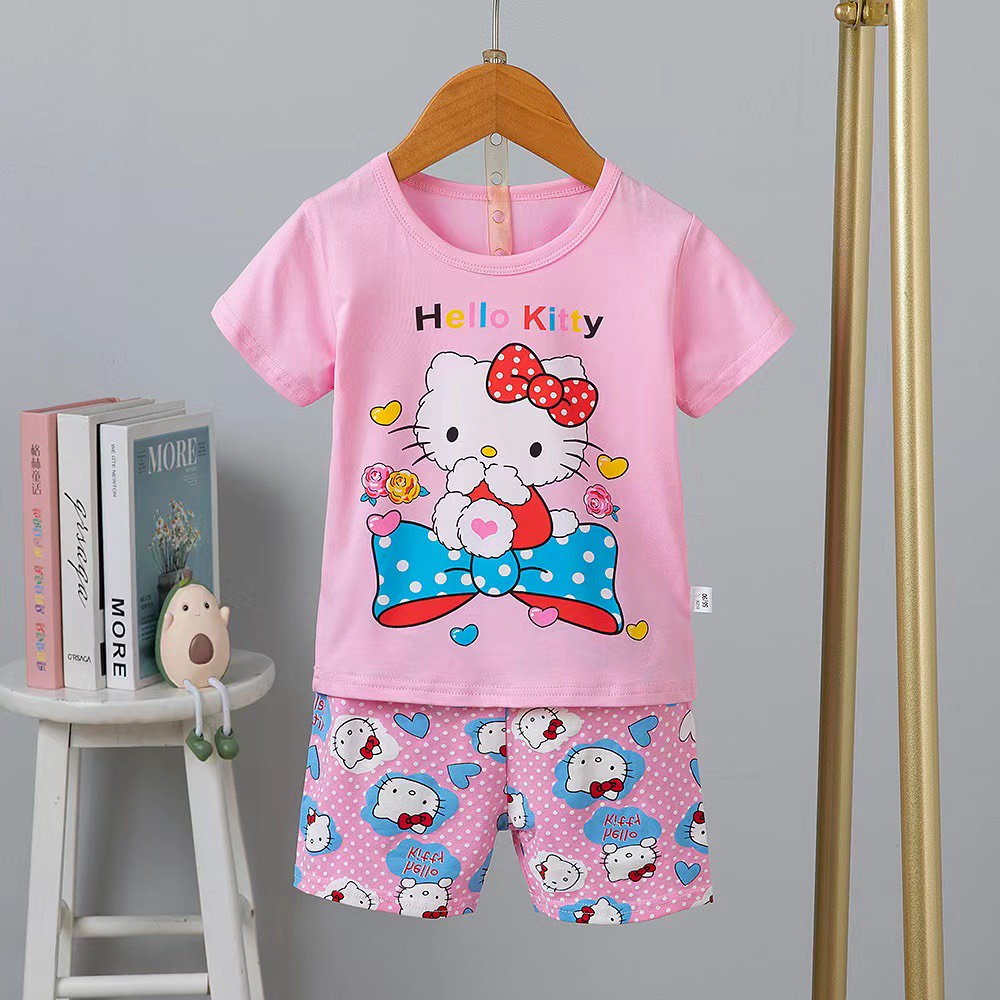 Đồ bộ cotton 4 chiều xuất hàn cho bé gái (15-24kg)