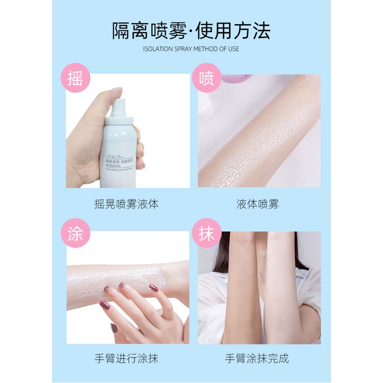 Xịt chống nắng trắng da dưỡng ẩm ADQ BOM 150ml nâng tone chống nước không bết dính - A185 MỚI