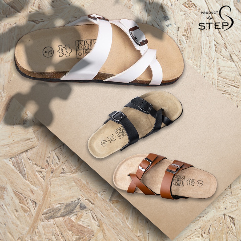 Dép đế trấu Unisex Da tổng hợp  xỏ ngón