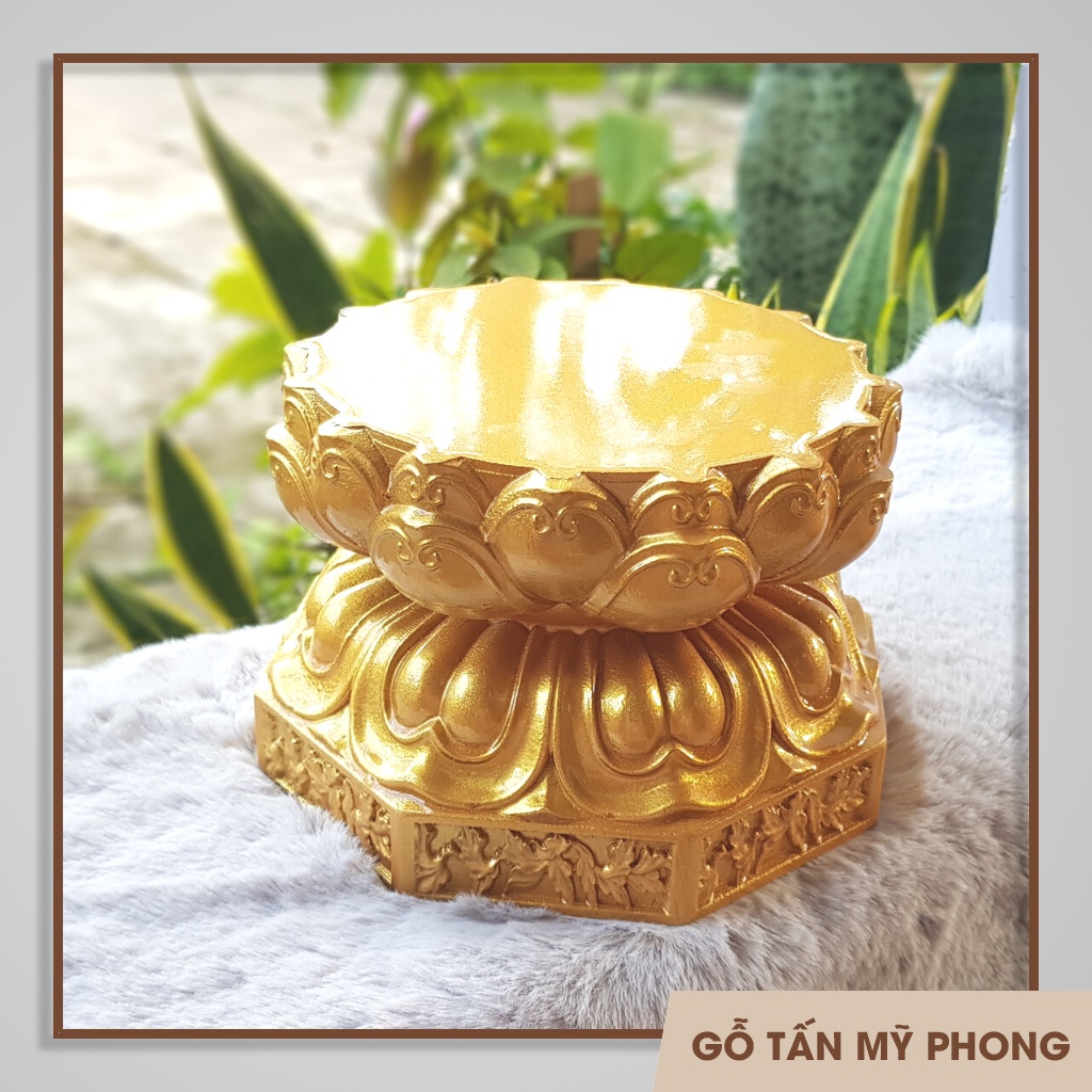 Đế đài sen để tượng Phật | Đôn gỗ hoa sen | Tháp tỏi bằng gỗ tự nhiên nguyên khối