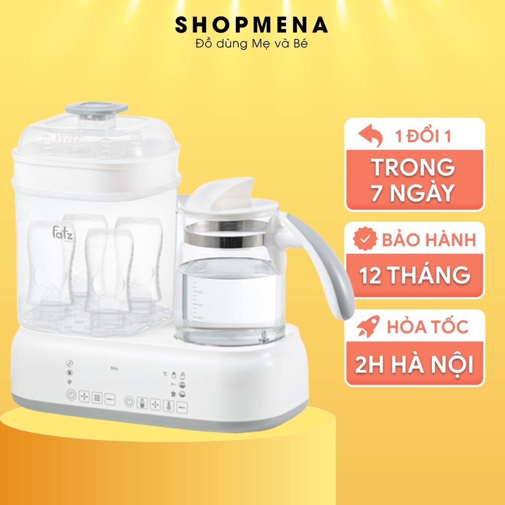 Máy Tiệt Trùng Hâm Sữa Và Sấy Khô FATZBABY Multimax 2 FB9013SL Chứa 4 Bình Cổ Rộng Dung Tích 1.2L