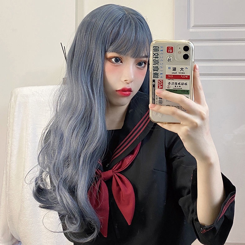 Bộ Tóc Giả Dài Xoăn Gợn Sóng Phong Cách lolita