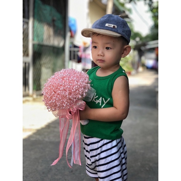 Nguyên liệu tự làm hoa cưới - thành phẩm hoa cưới - hoa cầm tay cô dâu