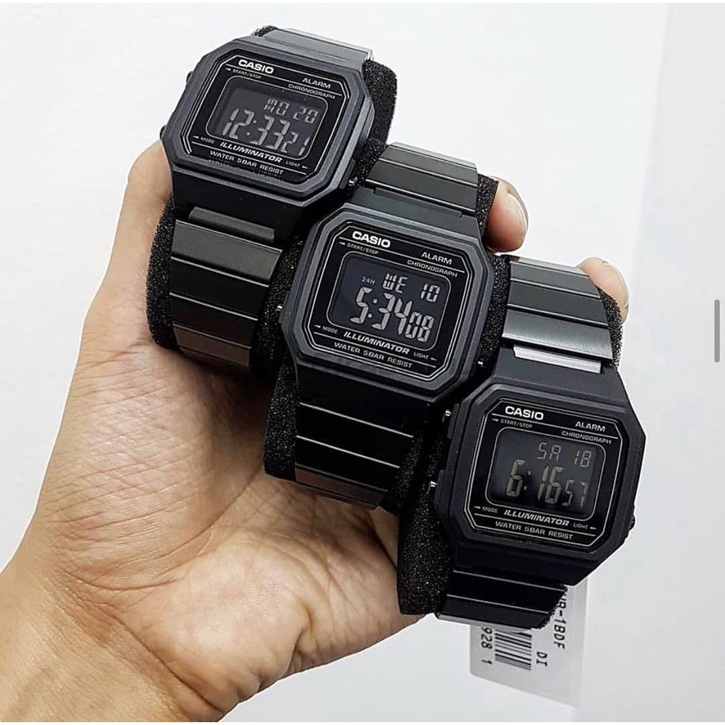 Đồng hồ Nam Casio B650WB-1B, đồng hồ chính hãng, (Full đen)