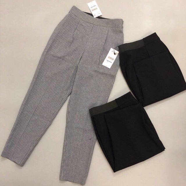 Quần baggy đen kẻ sọc