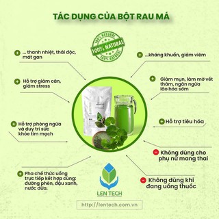 Bột rau má hữu cơ 50g