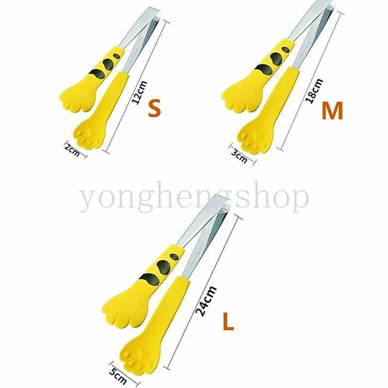 Kẹp Gắp Thức Ăn Bằng Thép Không Gỉ Hình Chân Mèo Dễ Thương