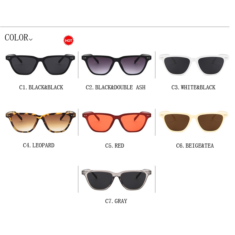 Kính mát gọng vuông chống tia UV400 phong cách cổ điển samjune