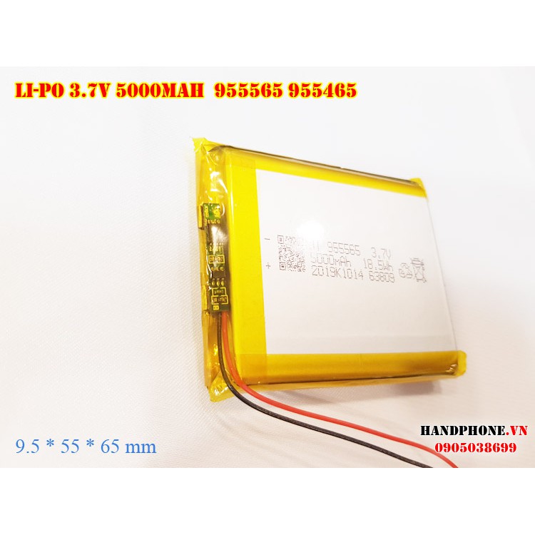 Pin Li-Po 3.7V 955465 955565 5000mAh (Lithium Polyme)